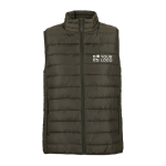 Dames bodywarmer met zijzakken SOL'S Stream 280 g/m2 kleur miliair groen weergave met bedrukking