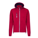 Softshell jas met hoge kraag en micropolar binnenkant 300 g/m2 kleur rood  negende weergave