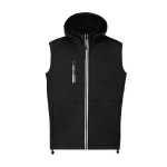 Softshell vest met hoge kraag en micropolar binnenkant 300 g/m2 kleur zwart  negende weergave