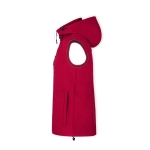 Softshell vest met hoge kraag en micropolar binnenkant 300 g/m2 kleur rood tweede weergave