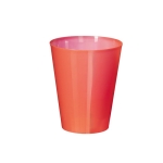 Herbruikbaar glas in diverse kleuren met transparant design 500ml kleur rood  negende weergave