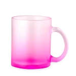 Glazen beker met matte afwerking in doorzichtige kleuren 350 ml kleur fuchsia  negende weergave