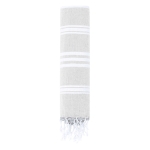 Bicolor pareo handdoek van gerecycled katoen en polyester 255 g/m2 kleur grijs  negende weergave