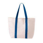 Katoenen tas met zakje en magnetische sluiting 280 g/m² Eco Beach kleur marineblauw  negende weergave