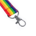 Veelkleurig polyester lanyard met metalen karabijnhaak tweede weergave