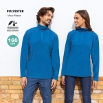 Fleece jas met bijpassende ritssluiting 160 g/m2 kleur zwart