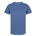 T-shirt van gerecycled katoen en RPET in basiskleuren 150 g/m2 kleur blauw  negende weergave