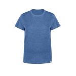 T-shirt voor vrouwen van gerecycled katoen en RPET 150 g/m2 kleur blauw  negende weergave