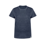 T-shirt voor vrouwen van gerecycled katoen en RPET 150 g/m2 kleur marineblauw  negende weergave