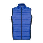 Softshell en polyester vest met zwart detail aan de zijkant kleur blauw  negende weergave