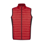 Softshell en polyester vest met zwart detail aan de zijkant kleur rood  negende weergave