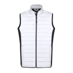 Softshell en polyester vest met zwart detail aan de zijkant kleur wit derde weergave