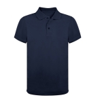 Technische ademende polo van 100% polyester met 3 bijpassende knopen kleur marineblauw  negende weergave