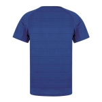 Unisex sportshirt van 100% polyester met streepdesign 135 g/m2 kleur blauw vierde weergave