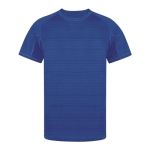 Unisex sportshirt van 100% polyester met streepdesign 135 g/m2 kleur blauw  negende weergave