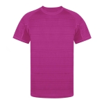 Unisex sportshirt van 100% polyester met streepdesign 135 g/m2 kleur fuchsia  negende weergave