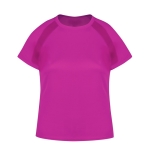 Sportshirt voor vrouwen van 100% ademend polyester 135 g/m2 kleur fuchsia  negende weergave