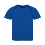 Sportshirt voor kinderen van 100% ademend polyester 135 g/m2 kleur blauw  negende weergave