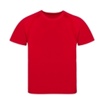 Sportshirt voor kinderen van 100% ademend polyester 135 g/m2 kleur rood  negende weergave