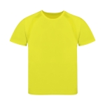 Sportshirt voor kinderen van 100% ademend polyester 135 g/m2 kleur geel  negende weergave