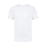 Wit T-shirt met ronde hals van 100% Ring Spun katoen 160 g/m2 kleur wit  negende weergave