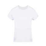 Wit dames T-shirt met ronde hals van 100% katoen 160 g/m2 kleur wit  negende weergave