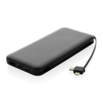 Powerbank met stroomindicatoren en type C-kabel 10.000 mAh kleur zwart tweede weergave