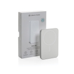 Powerbank 2 in 1 met magneet en horlogelader 5.000 mAh kleur zilver weergave met doos