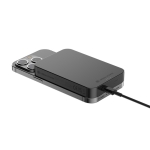 Powerbank met magneet voor mobiele telefoon en type C poort 10.000 mAh kleur zwart tiende weergave