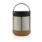 Thermos lunchbox van gerecycled roestvrijstaal met anti-lek 400 ml kleur zilver tweede weergave