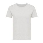 Dames T-shirt van gerecycled katoen, slim fit, 160 g/m2 Iqoniq kleur lichtgrijs gemarmerd