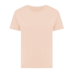 Dames T-shirt van gerecycled katoen, slim fit, 160 g/m2 Iqoniq kleur zalm