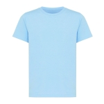 Kinder T-shirt van gerecycled katoen, 160 g/m2 Iqoniq kleur cyaan blauw