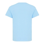 Kinder T-shirt van gerecycled katoen, 160 g/m2 Iqoniq kleur cyaan blauw weergave met logo