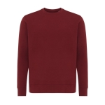 Unisex sweater van gerecycled katoen, slim fit, 280 g/m2 Iqoniq kleur bordeaux