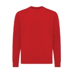 Unisex sweater van gerecycled katoen, slim fit, 280 g/m2 Iqoniq kleur rood