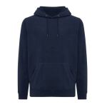 Unisex hoodie van gerecycled polyester, 240 g/m2 Iqoniq kleur marineblauw