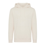 Unisex hoodie van gerecycled katoen, slim fit, 280 g/m2 Iqoniq kleur naturel