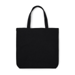 Tas van gerecycled canvas met lange handvatten, 400 g/m2 kleur zwart