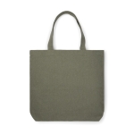 Tas van gerecycled canvas met lange handvatten, 400 g/m2 kleur groen