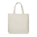 Tas van gerecycled canvas met lange handvatten, 400 g/m2 kleur gebroken wit