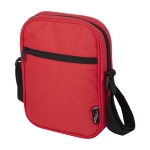 Waterafstotende crossbodytas van gerecycled polyester met vakken kleur rood