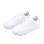 Witte polyester sneakers met bijpassende veters maat 36 derde weergave