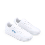 Witte polyester sneakers met bijpassende veters maat 36 met jouw bedrukking