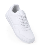 Witte polyester sneakers met bijpassende veters maat 37 vierde weergave