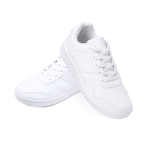 Witte polyester sneakers met bijpassende veters maat 46 tweede weergave