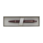 Monochrome metalen pen met klikknop en blauwe inkt Parker kleur bordeaux zesde weergave