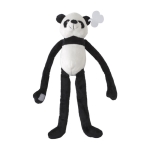 Pluche panda knuffel met klittenband aan de handen en label met logo kleur meerkleurig eerste weergave