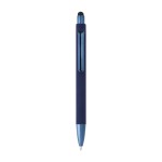 Luxe pen met matte afwerking en glanzende verf, blauwe inkt kleur blauw eerste weergave