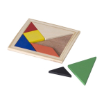 Kleurrijke houten tangram puzzel om cadeau te geven Shape kleur bruin tweede weergave